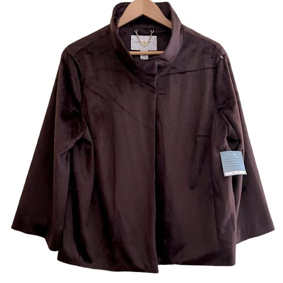 NWT🏷 Jaclyn Smith Brown Faux Fur Jacket Sz XL - Picture 5 of 16